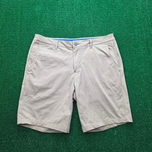 Twillory Performance Technical Shorts Mens 34 Beige Chino Stretch Golf Preppy